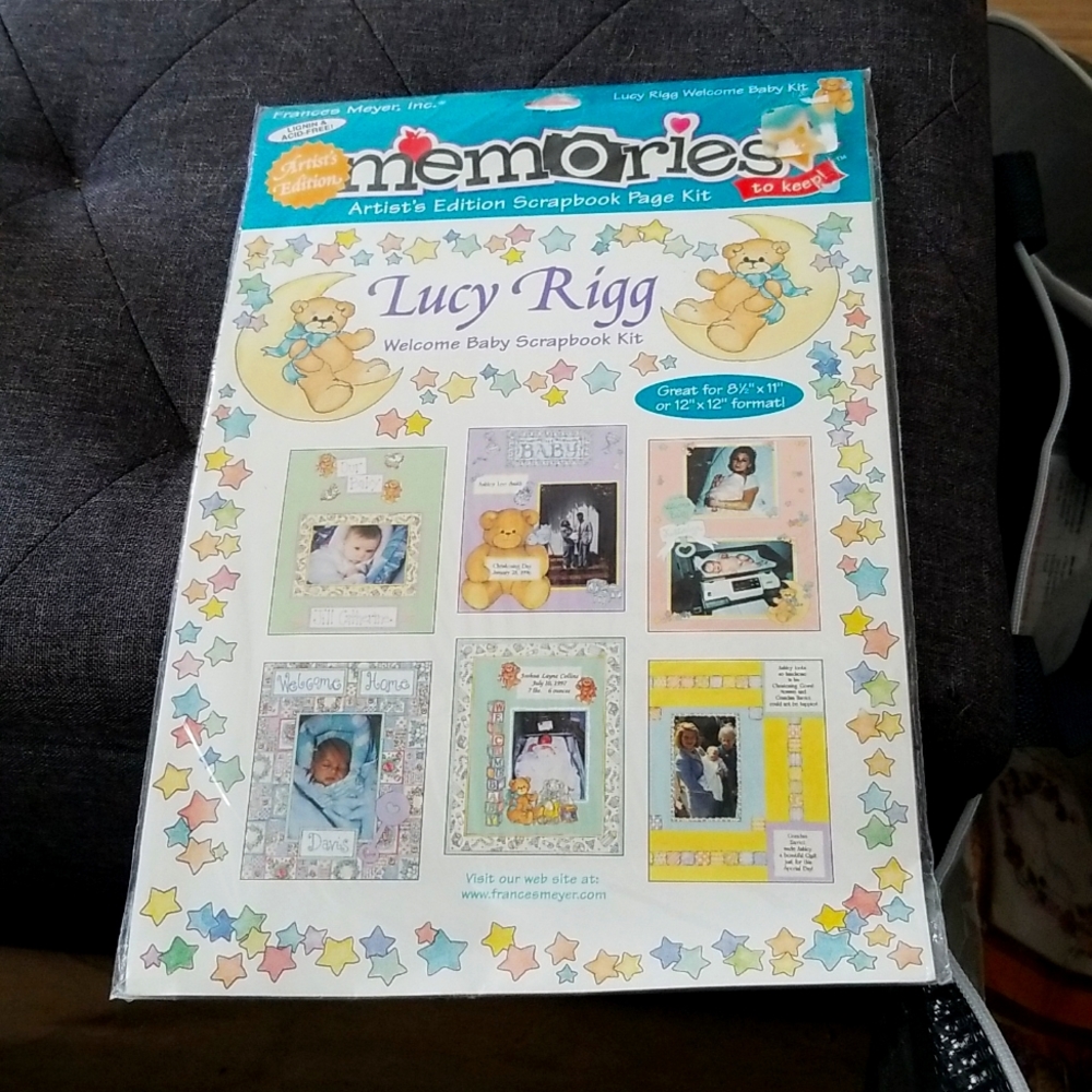 Memories Lucy Rigg Welcome Baby Scrapbook Kit (Sealed)